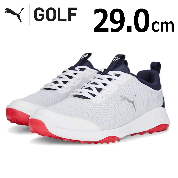 PUMA FUISON PRO 377041 【プーマ】【スパイクレス】【サイズ:29.0cm】【カラー:06 White/Navy/Red】【GolfShoes】