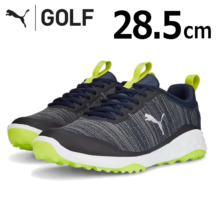 PUMA FUISON PRO 377041 【プーマ】【スパイクレス】【サイズ:28.5cm】【カラー:02 Navy/Silver/Lime】【GolfShoes】