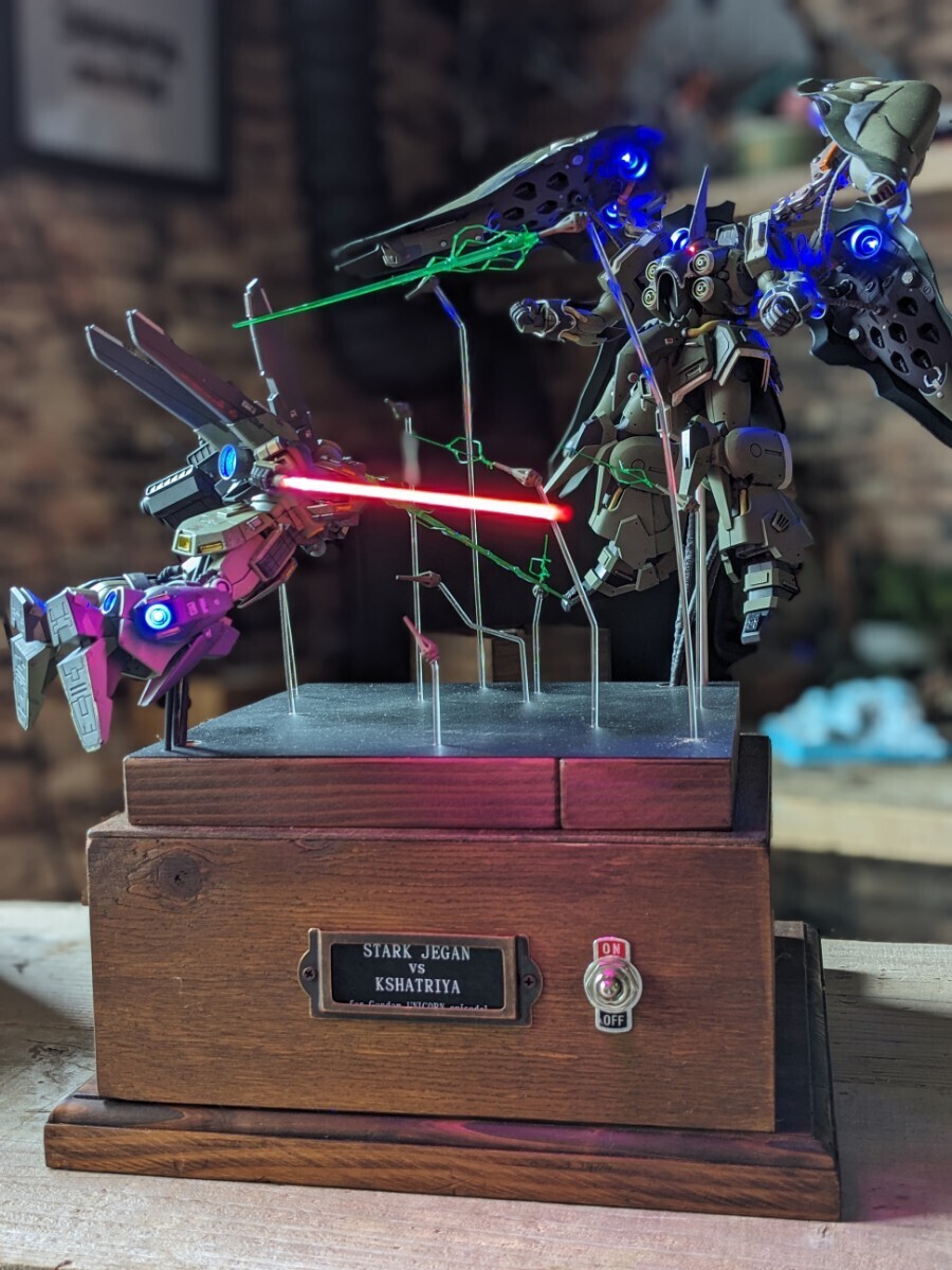 スタークジェガン クシャトリヤ HG ガンプラ ジオラマ 完成品 全 スタークジェガン クシャトリヤ HG ガンプラ ジオラマ 完成品 全