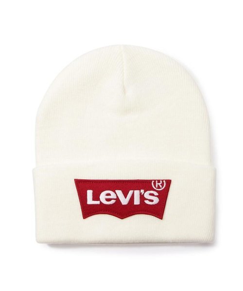 リーバイス Levi's ニットキャップ　ニット帽　白　シンプルデザインでお洒落！　新品、未使用 _画像1