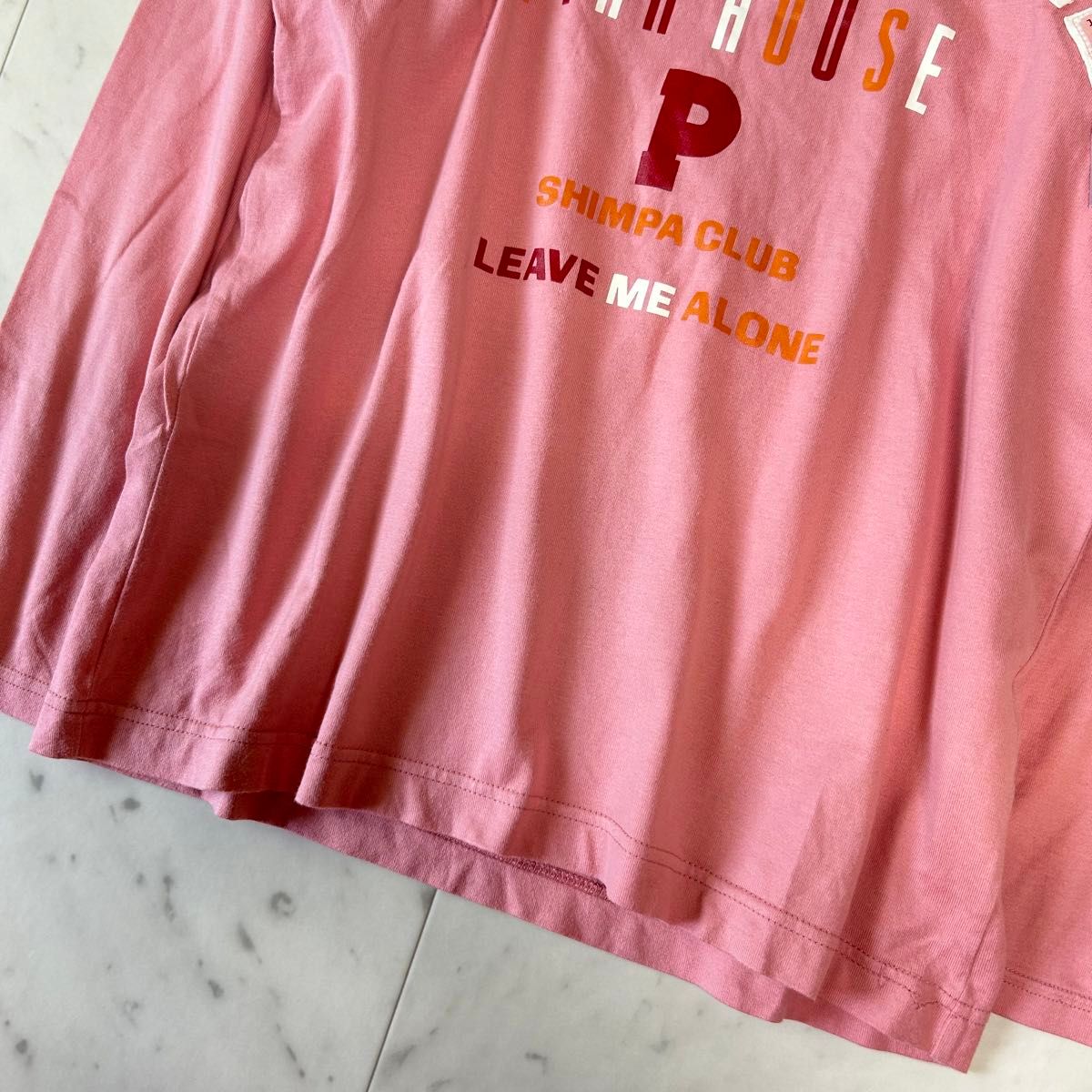 美品 ピンクハウス PINK HOUSE 長袖Tシャツ サイズL ワッペン 美品 ピンクハウス PINK HOUSE 長袖Tシャツ サイズL ワッペン