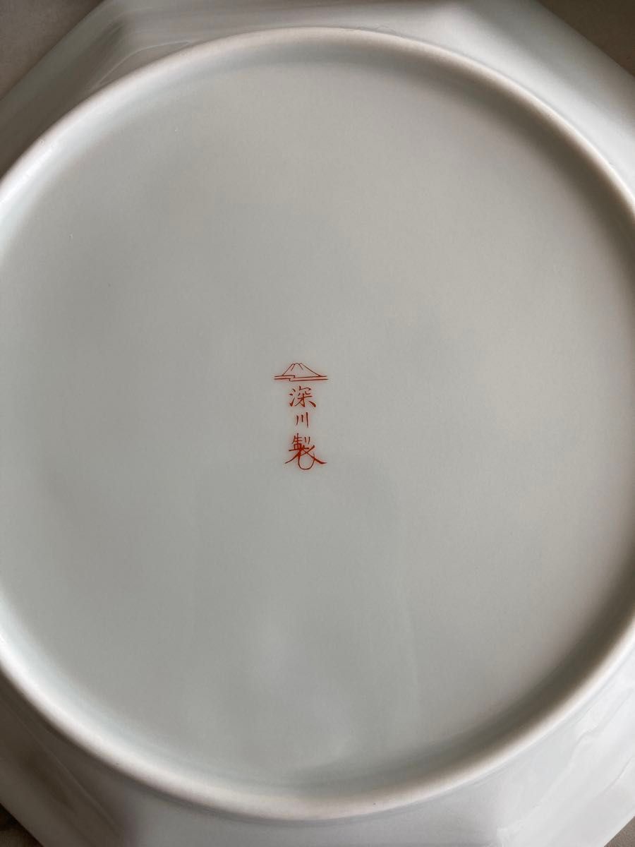 未使用品】深川製磁 ブルーチャイナ 八角取皿揃 絵変わり 八角皿 未使用品】深川製磁 ブルーチャイナ 八角取皿揃 絵変わり 八角皿