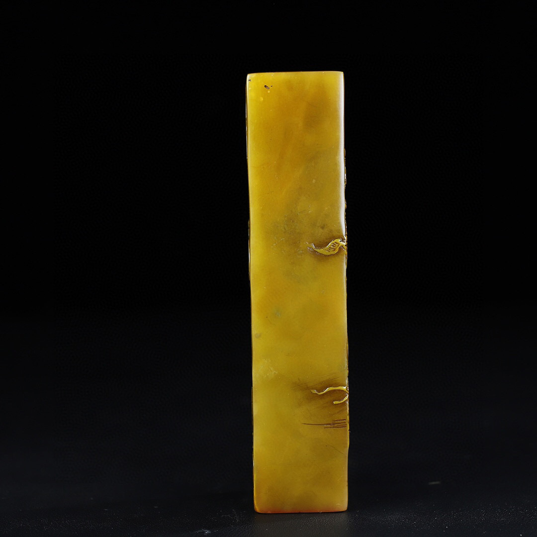 館蔵珍品 寿山石 田黄石 細密彫 攜童訪友紋印章』置物 賞物 貴重 館蔵珍品 寿山石 田黄石 細密彫 攜童訪友紋印章』置物 賞物 貴重