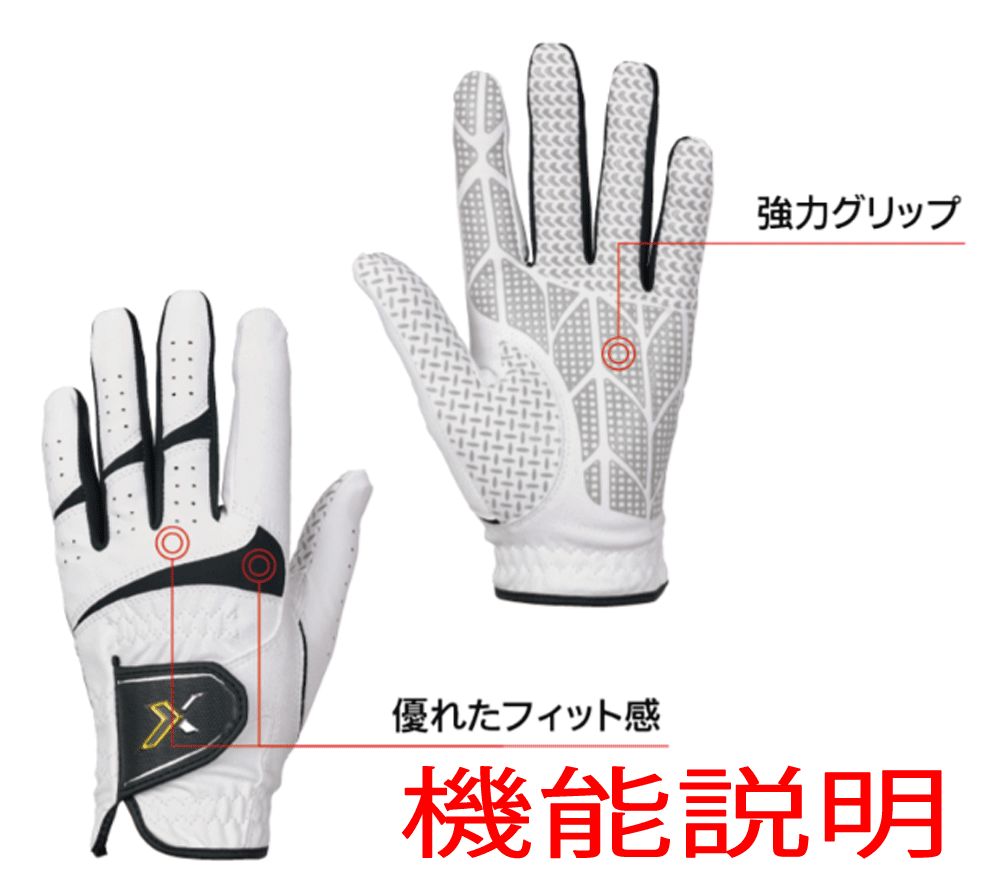 新品■送料無料■ダンロップ■2022.9■ゼクシオ■GGG-X018■ブラック■２枚セット■24.0■パターンの異なる3種のシリコンプリントを配置