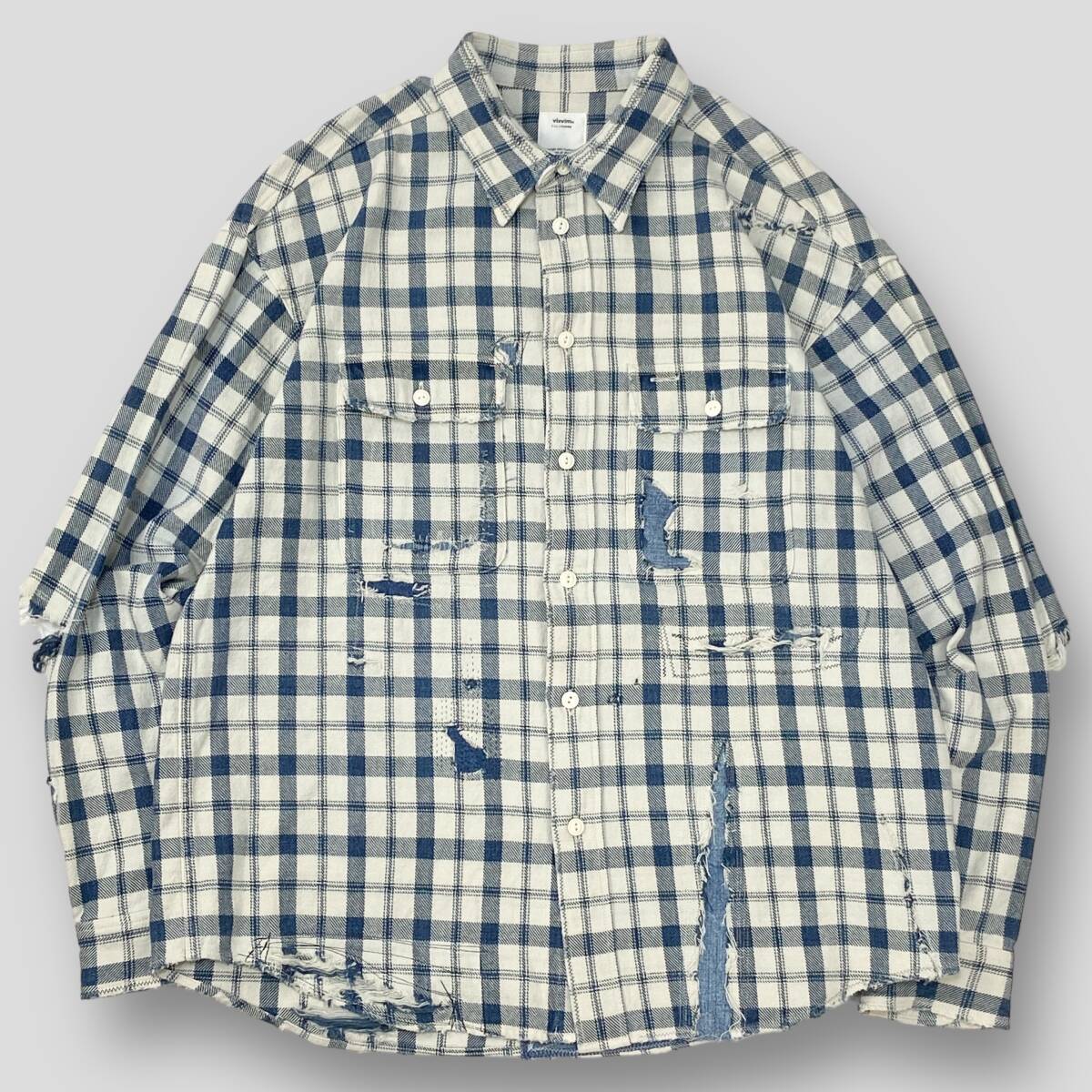 極美品 visvim / ビズビム 20SS LUMBER SHIRT L/S CRASH (INDIGO 極美品 visvim / ビズビム 20SS LUMBER SHIRT L/S CRASH (INDIGO