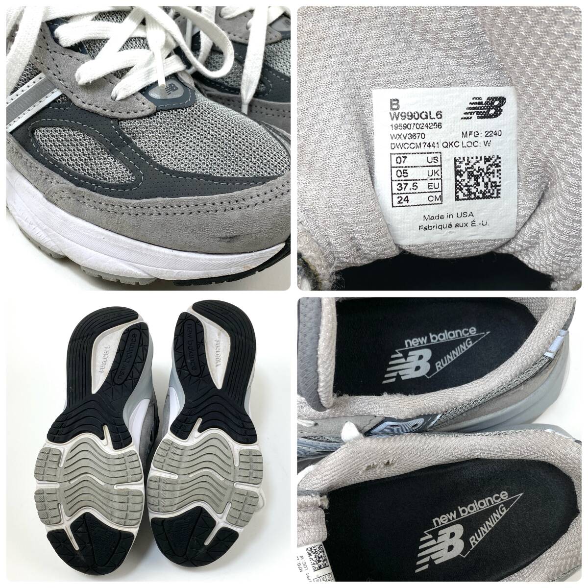 NEW BALANCE / ニューバランス W990GL6 MADE IN U S A 24cm(B NEW BALANCE / ニューバランス W990GL6 MADE IN U S A 24cm(B