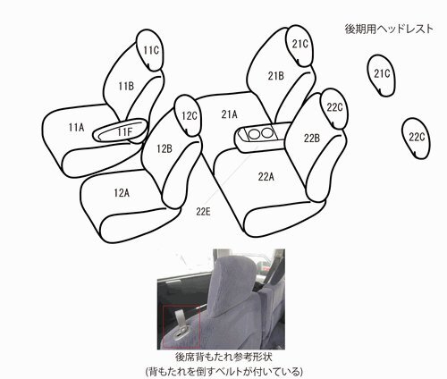  Vamos seat cover HM1~4 Bellezza Basic Alpha α light car H011 seat interior 