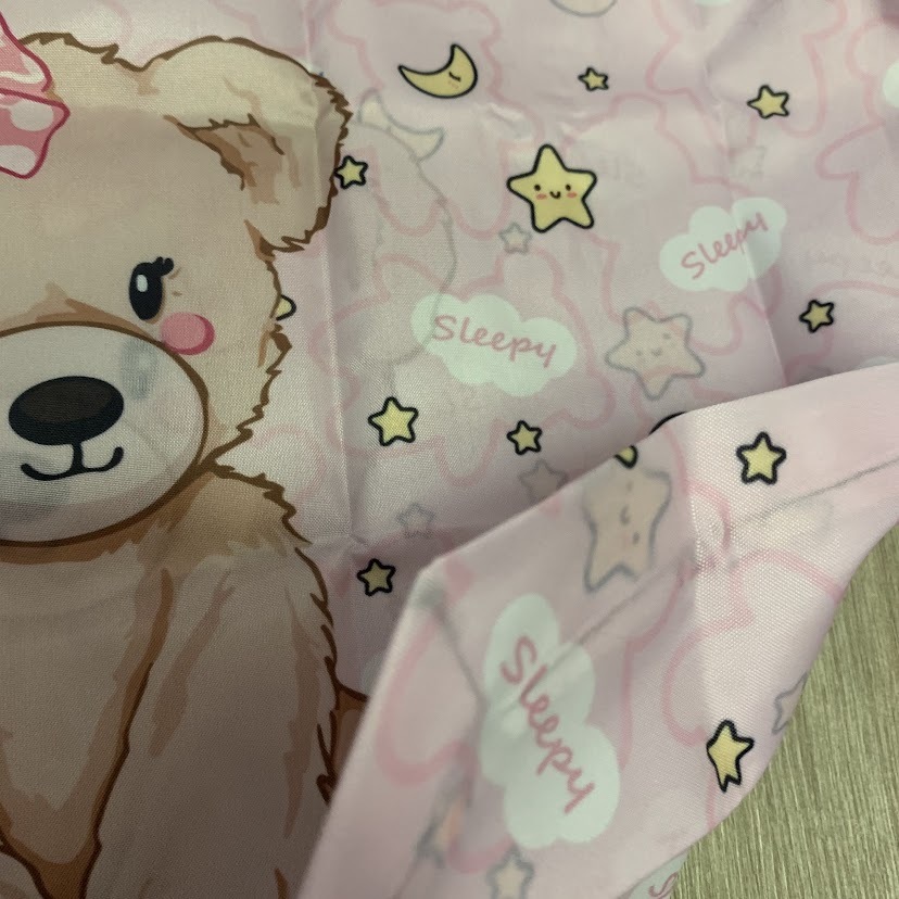 ■新品■エコバッグ【くま　BEAR　ほし　月】【女の子】大容量　コンパクト　簡単　　かわいい　便利　ショッピングバッグ　おしゃれ