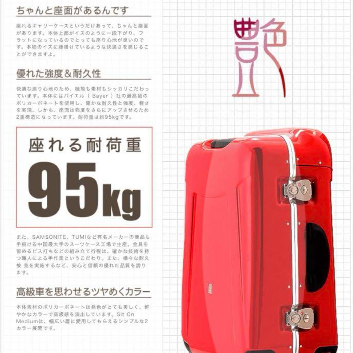 スーツケース 座れる Sit On ピンク レア 送料無料 即日発送 スーツケース 座れる Sit On ピンク レア 送料無料 即日発送