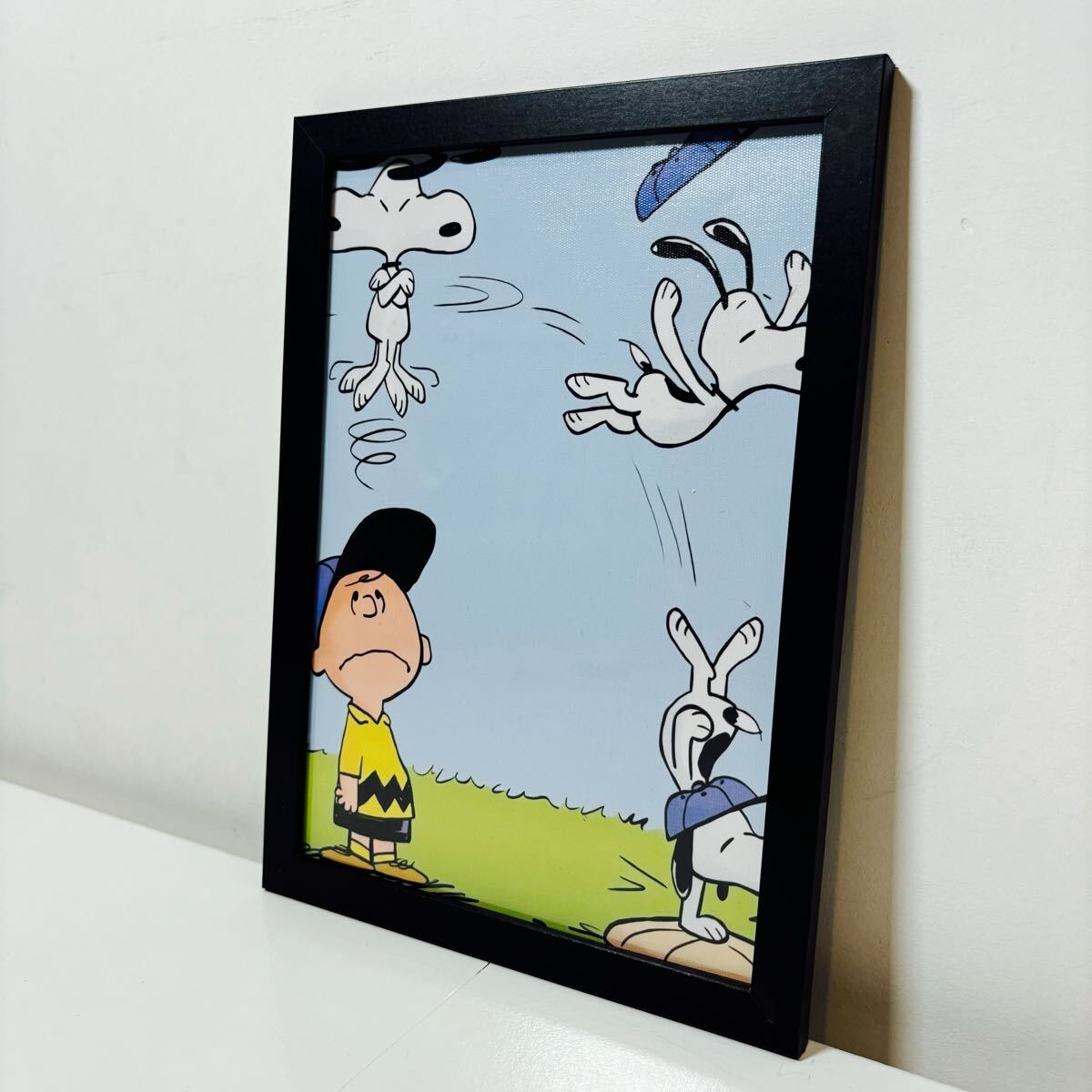【黒額付きポスター】スヌーピー PEANUTS ピーナッツ ⑦フライ