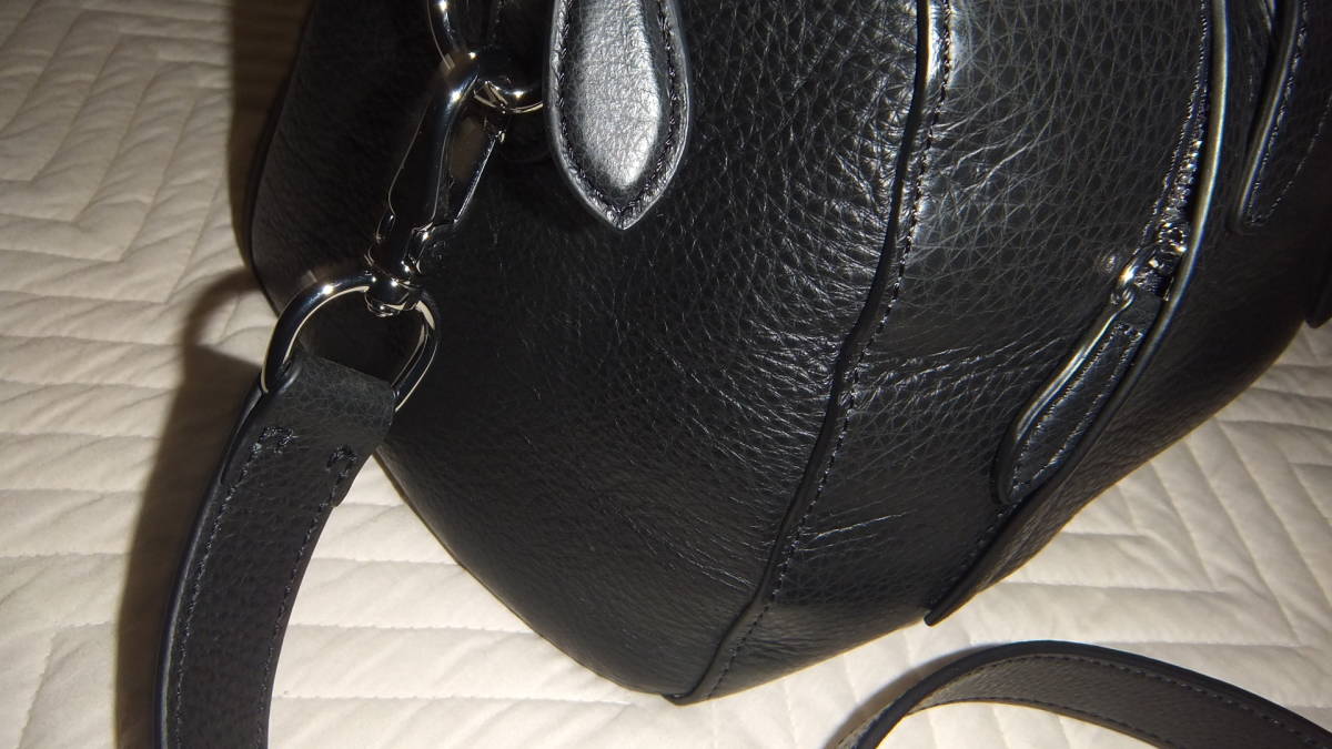 Ralph Lauren / Ralph Lauren 2WAY handbag shoulder bag black leather 