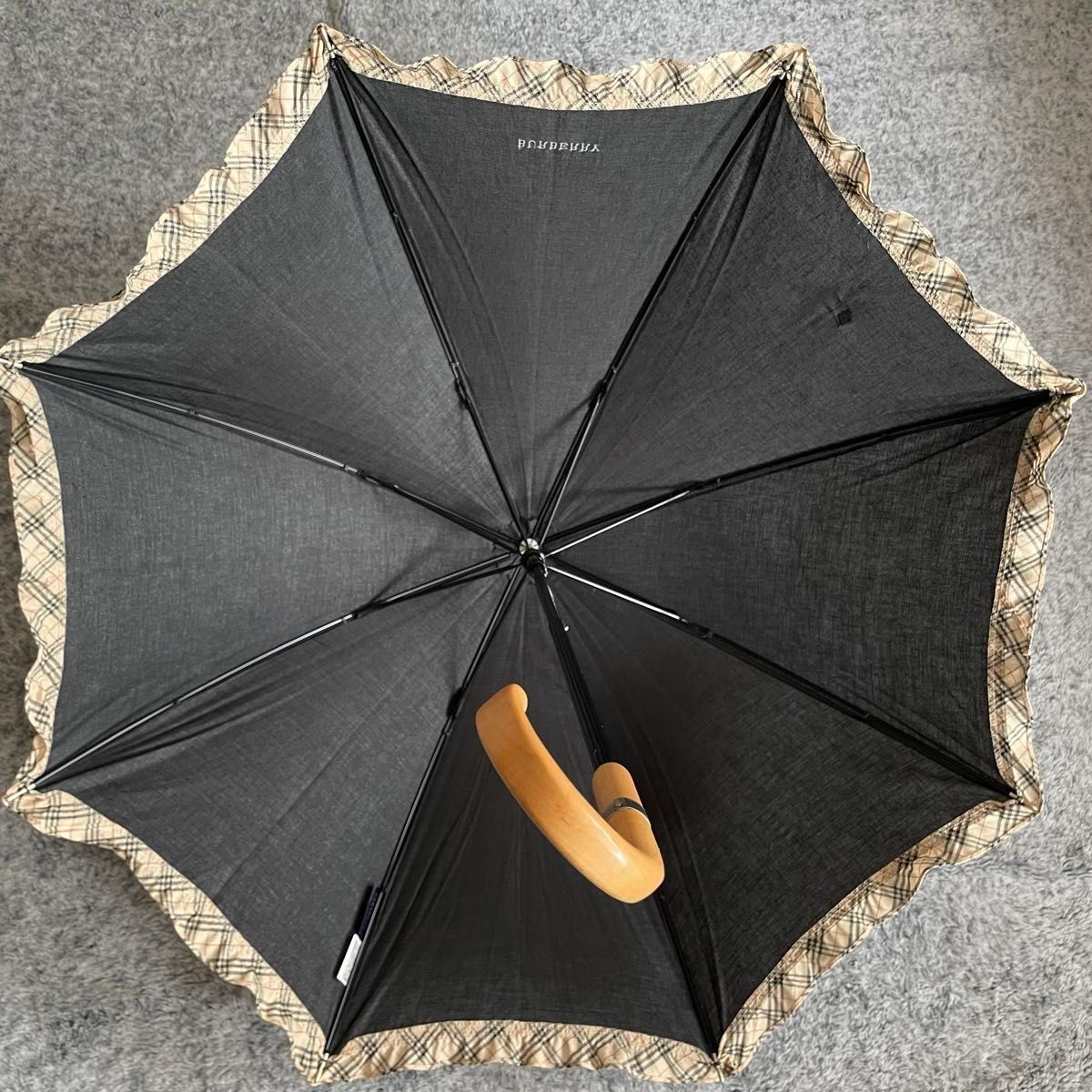 BURBERRY バーバリー 晴雨兼用 長傘 雨傘 日傘 黒 ノバチェック BURBERRY バーバリー 晴雨兼用 長傘 雨傘 日傘 黒 ノバチェック