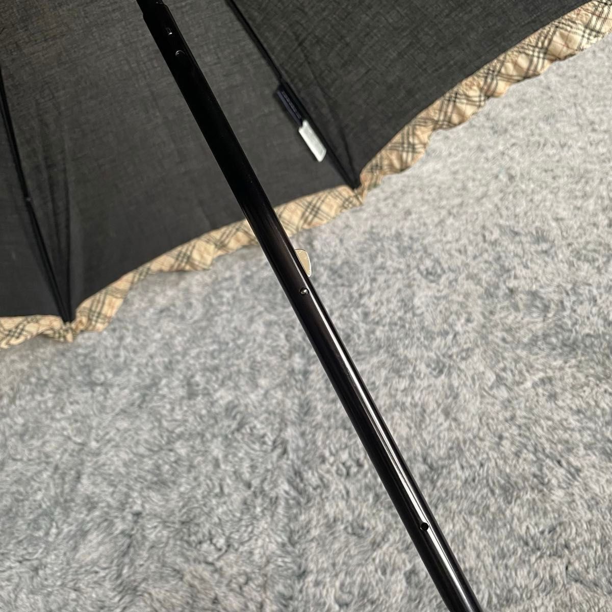 BURBERRY バーバリー 晴雨兼用 長傘 雨傘 日傘 黒 ノバチェック BURBERRY バーバリー 晴雨兼用 長傘 雨傘 日傘 黒 ノバチェック