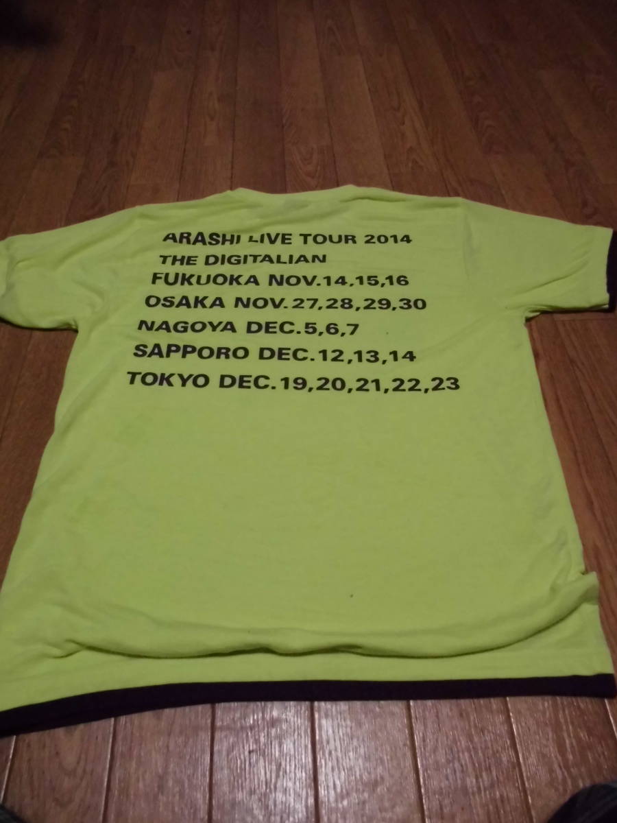  嵐 2014年ツアー Tシャツ　フリーサイズ　used/ ジャニーズ　arashi_画像2