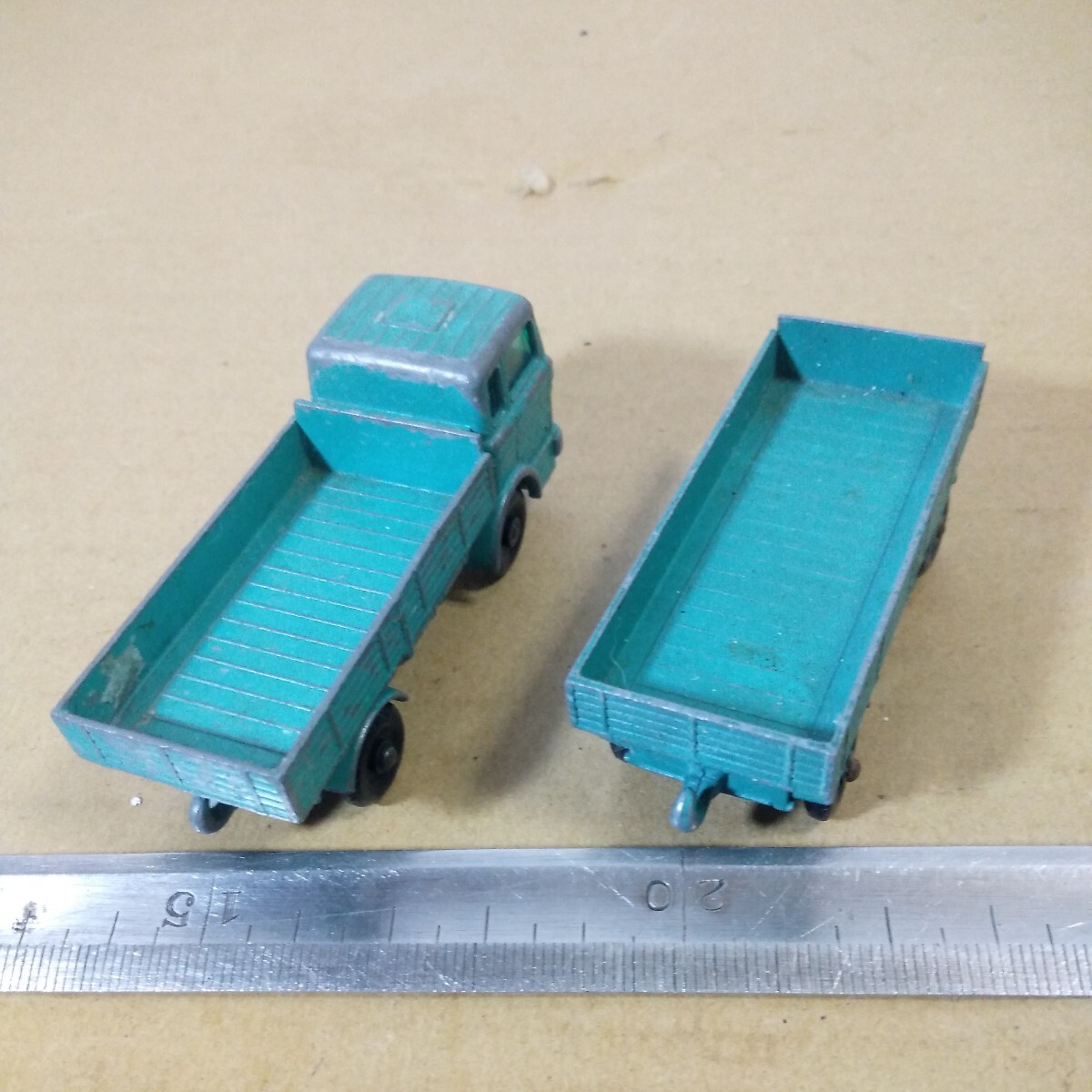 MATCHBOX Matchbox No.1 No.2 MERCEDES TRUCK TRAILER MADE IN ENGLAND BY LESNEY не проверено б/у товар SUPERFAST