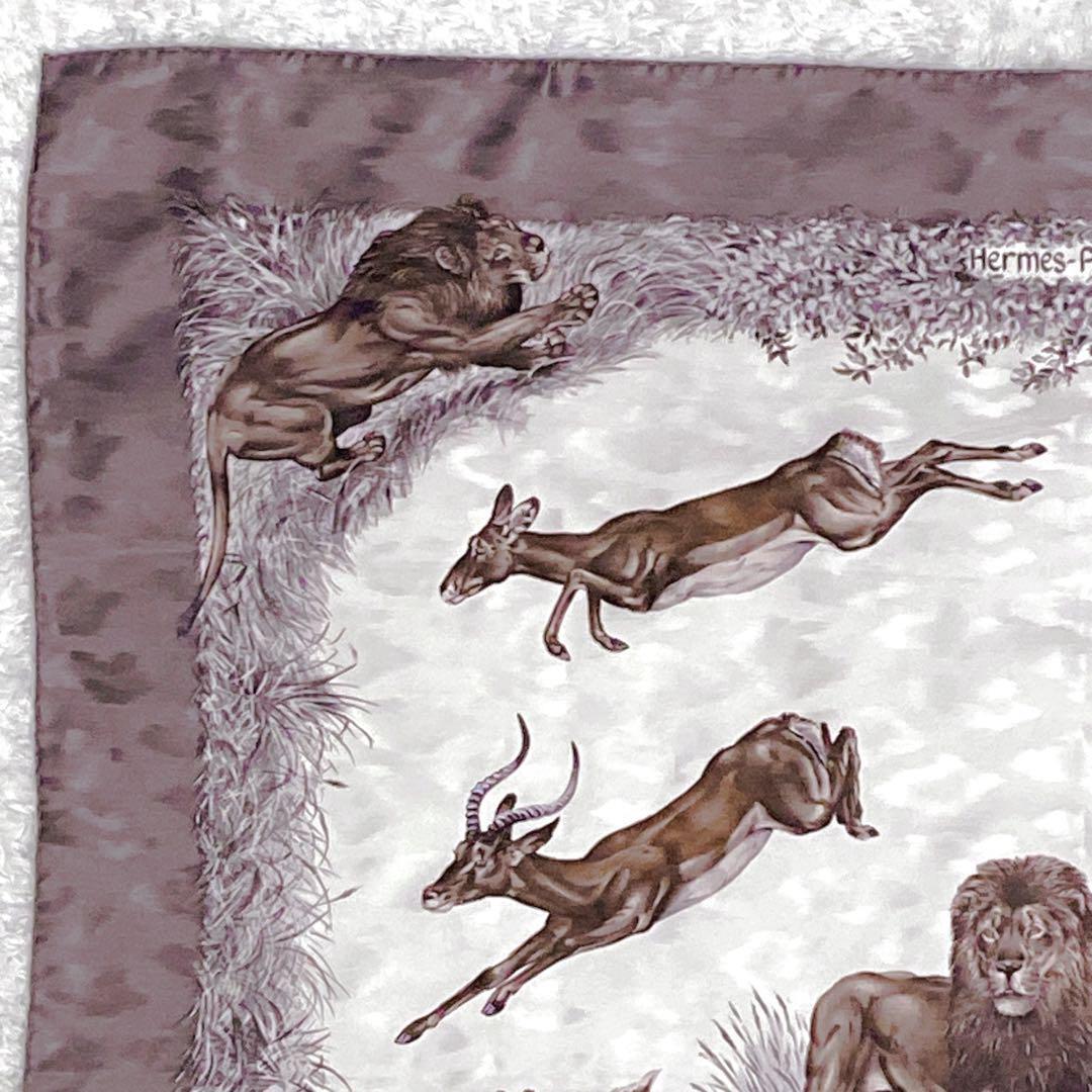 美品】HERMES エルメス KENYA ケニア silk カレ90 シルク 美品】HERMES エルメス KENYA ケニア silk カレ90 シルク