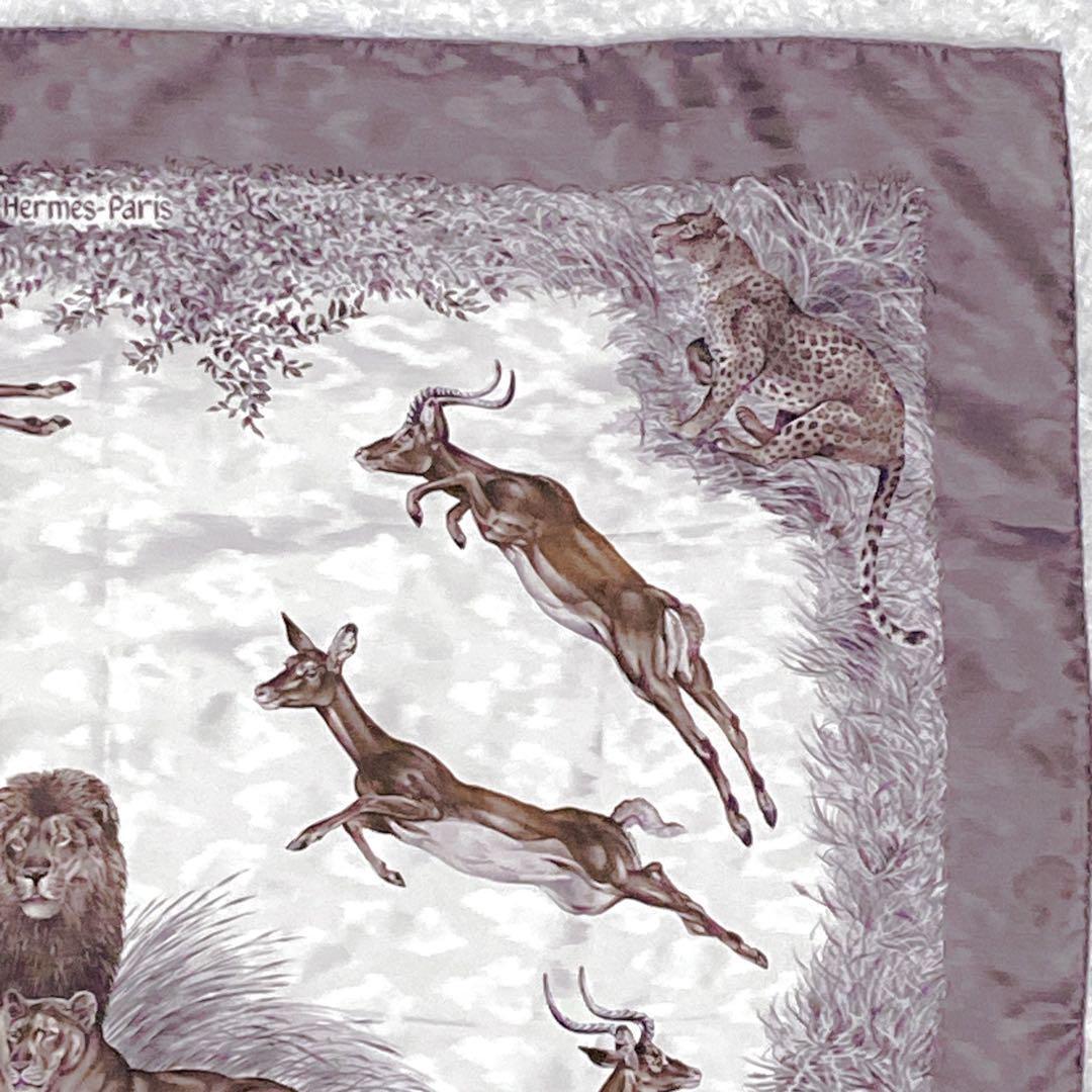 美品】HERMES エルメス KENYA ケニア silk カレ90 シルク 美品】HERMES エルメス KENYA ケニア silk カレ90 シルク