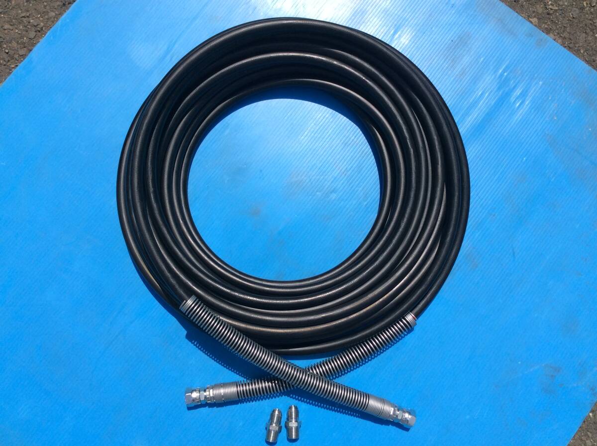 即決】新品 激安 \12,500- 耐圧210k 1/4(2分)-20m 国産メーカー高圧洗浄機ホース **