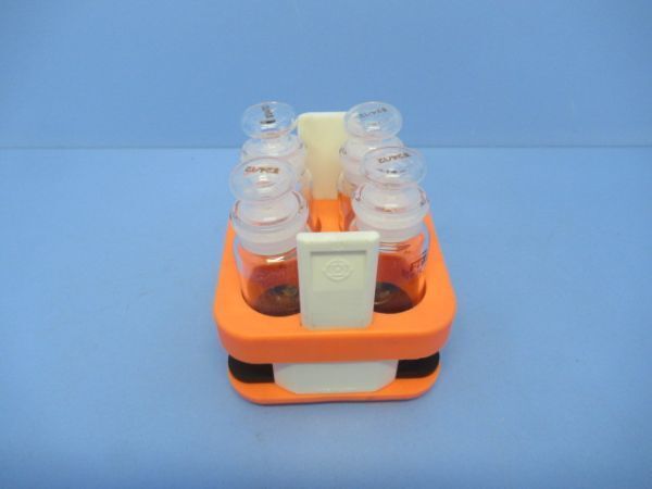 Fine共通摺合共栓丸底沈殿管 50mL 目盛付 外径φ35×96H 栓24/12(試験管) 日立工機バケット付き y1130