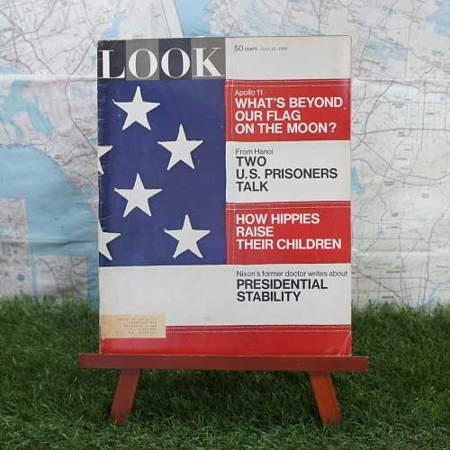 【保証書付】 激レア★50年前の雑誌!★【輸入雑誌】Look/ルック Apollo 11 -1969.7.15- 【ヴィンテージ物】 外国語雑誌