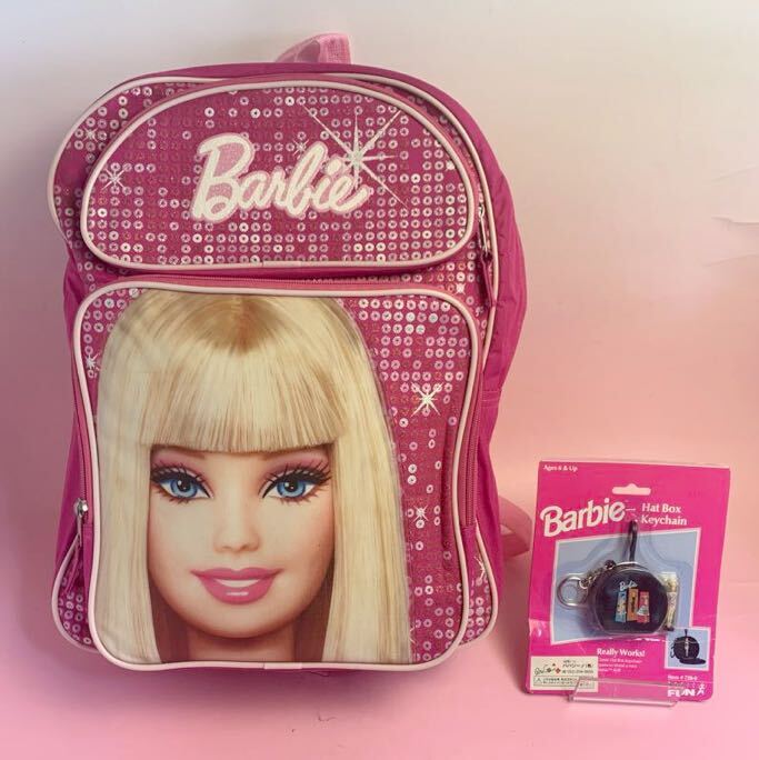 Barbie バービーグッズ 2点セット リュックイラスト入& Key Barbie バービーグッズ 2点セット リュックイラスト入& Key