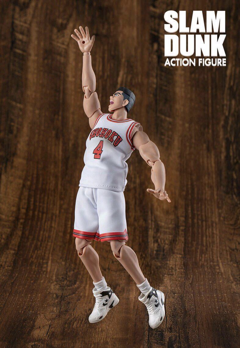 【即納】スラムダンク 1/10 可動フィギュア 湘北　白ユニフォーム 赤木剛憲 4号 SLAMDUNK ACTION FIGURE 非s.h.figuarts figma_画像6