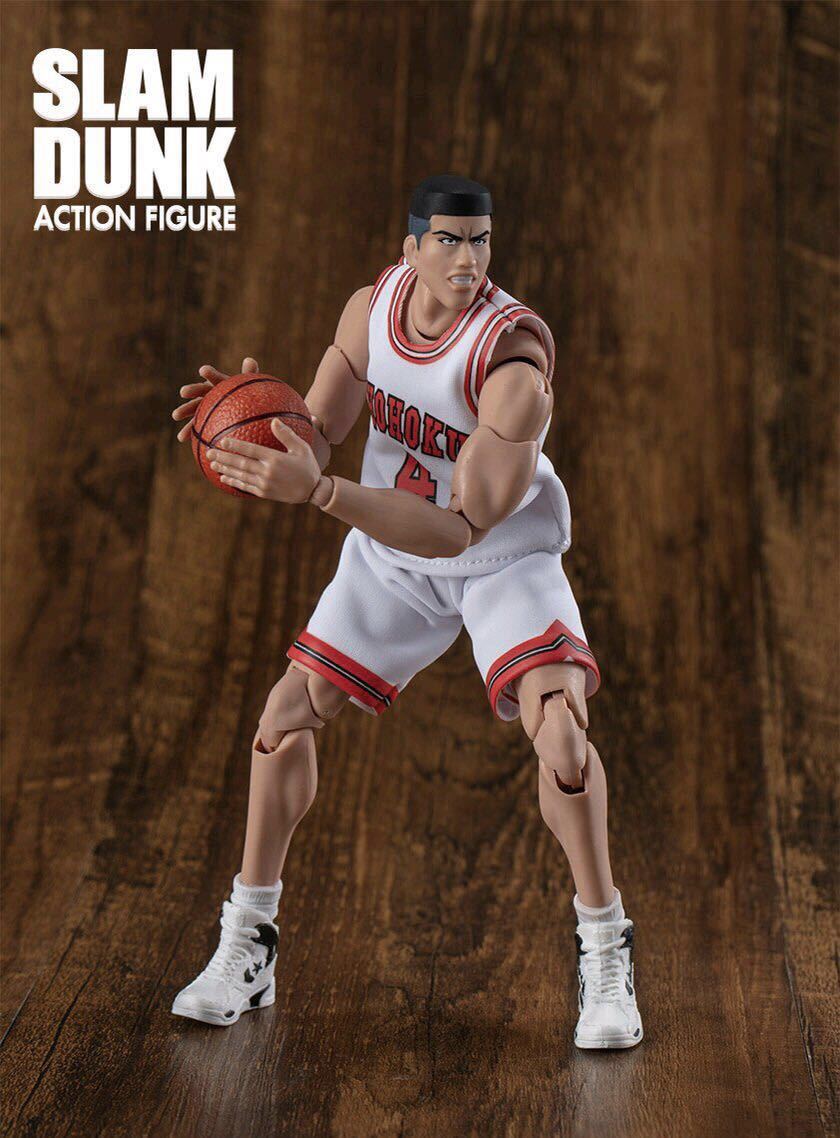 【即納】スラムダンク 1/10 可動フィギュア 湘北　白ユニフォーム 赤木剛憲 4号 SLAMDUNK ACTION FIGURE 非s.h.figuarts figma_画像5