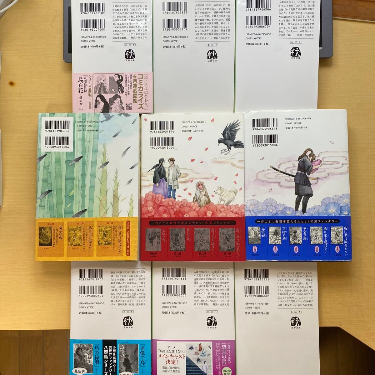 阿部智里 八咫烏シリーズ 1巻〜8巻+外伝蛍の章 合計9冊セット 阿部智里 八咫烏シリーズ 1巻〜8巻+外伝蛍の章 合計9冊セット