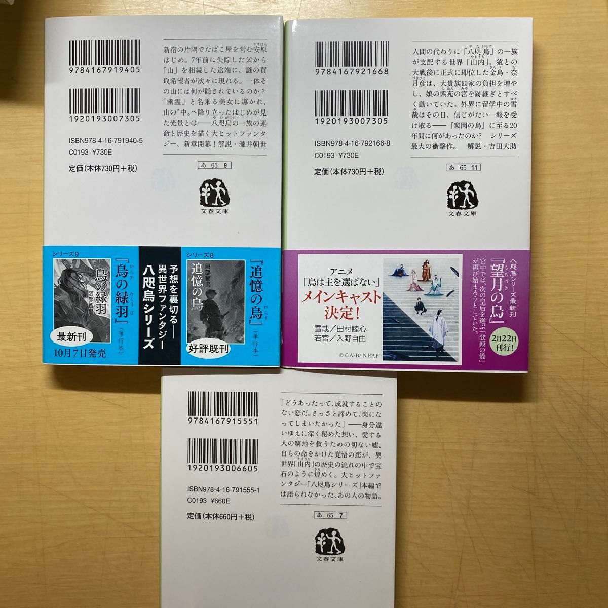 阿部智里 八咫烏シリーズ 1巻〜8巻+外伝蛍の章 合計9冊セット 阿部智里 八咫烏シリーズ 1巻〜8巻+外伝蛍の章 合計9冊セット