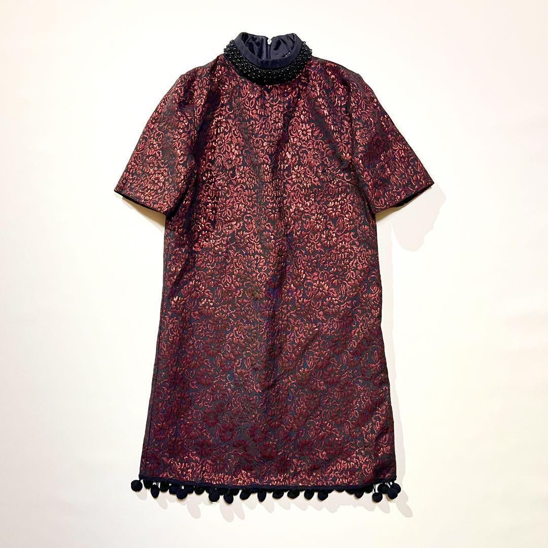Sister Jane 花柄刺繍マキシ半袖ワンピースドレス 関税送料込 sister jane】花柄半袖ワンピース