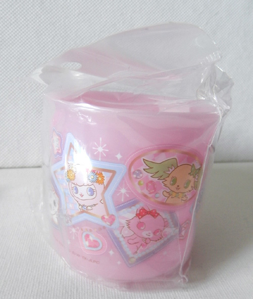 ジュエルペット プラカップ ＆ コップ袋 巾着 カップ コップ プラスチック サンリオ ケース 未使用 ピンク グッズ 2011年 レア セット_画像5