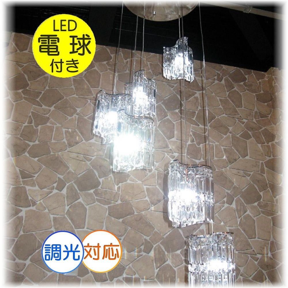 ☆LED電球サービスキャンペーン実施中！☆【送料無料】★超激安即決！★新品・超豪華！LED付き 吹き抜け用 クリスタルシャンデリア