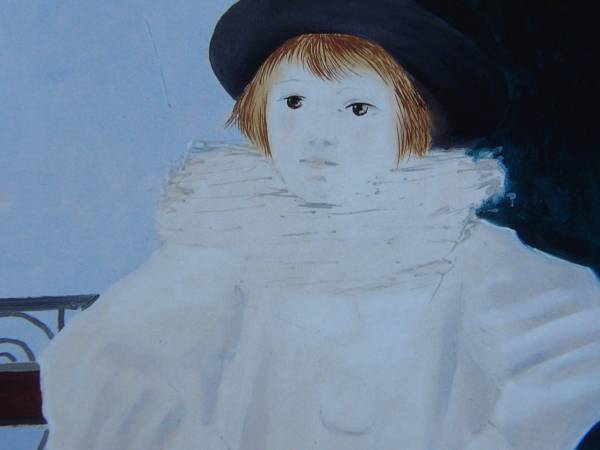 パブロ・ピカソ、【ピエロに扮するポール】、希少画集画、新品高級額
