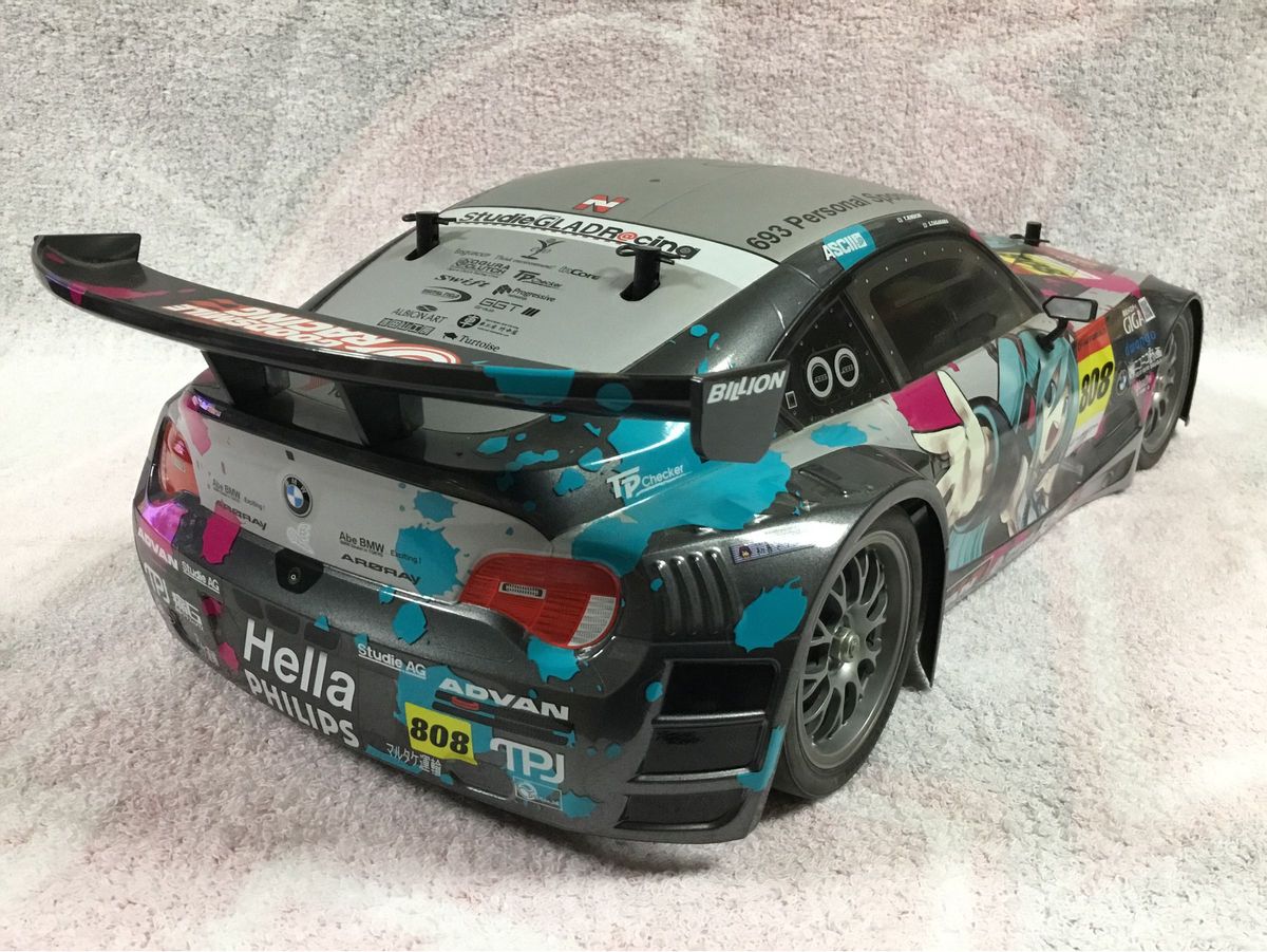 初音ミク studie GLAD BMW Z4 ( TT-01 TYPE- E )タミヤ 1/10 初音ミク studie GLAD BMW Z4 ( TT-01 TYPE- E )タミヤ 1/10