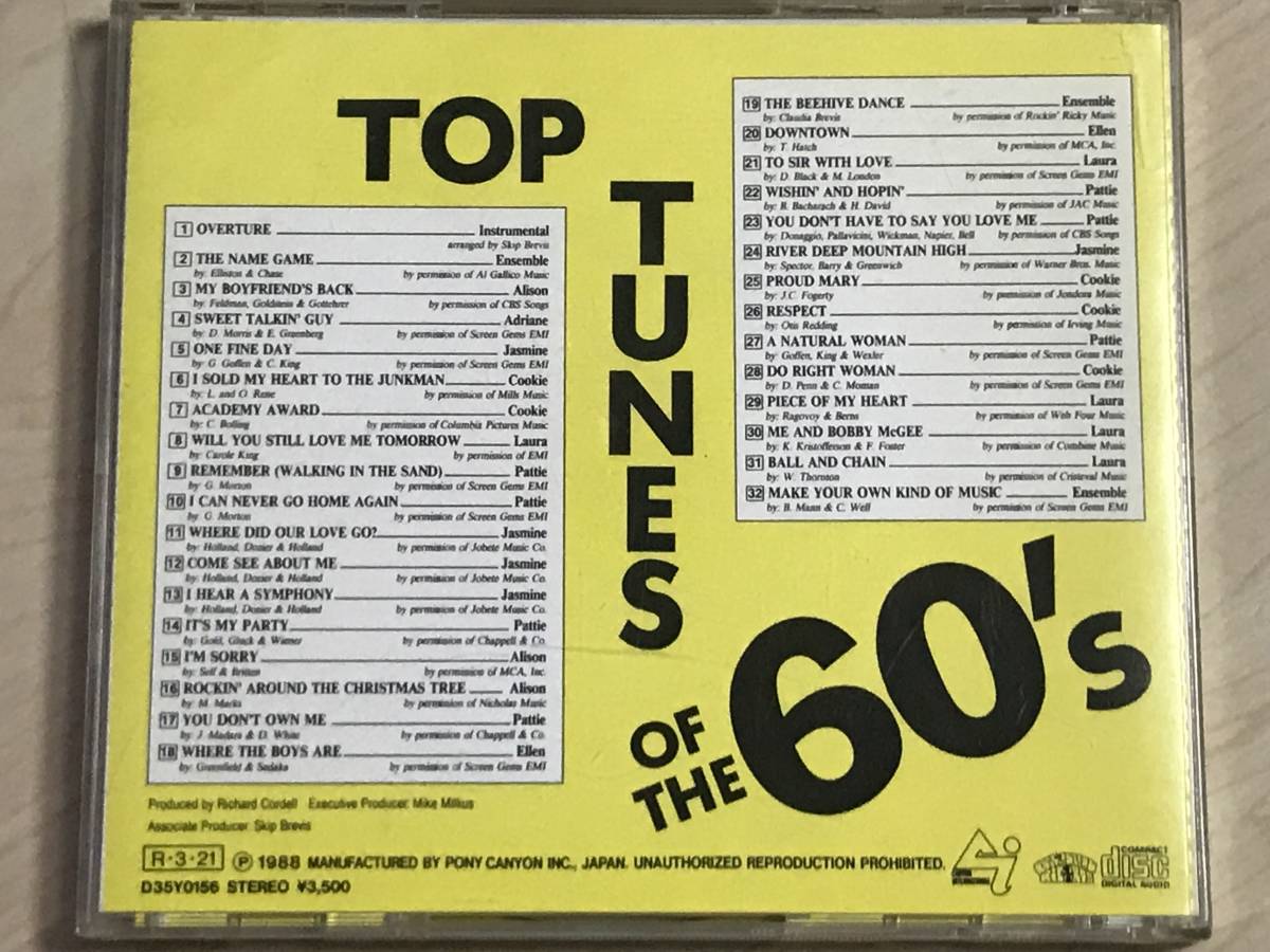 [ミュージカル] BEEHIVE ORIGINAL CAST ALBUM 88年 D35Y0156 日本盤 税表記なし3500円盤 廃盤 レア盤_画像2