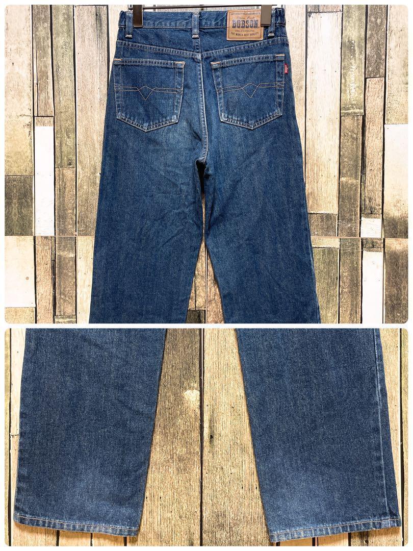 日本製》ボブソン 青 デニムパンツ M 革パッチ インディゴ 日本製》ボブソン 青 デニムパンツ M 革パッチ インディゴ