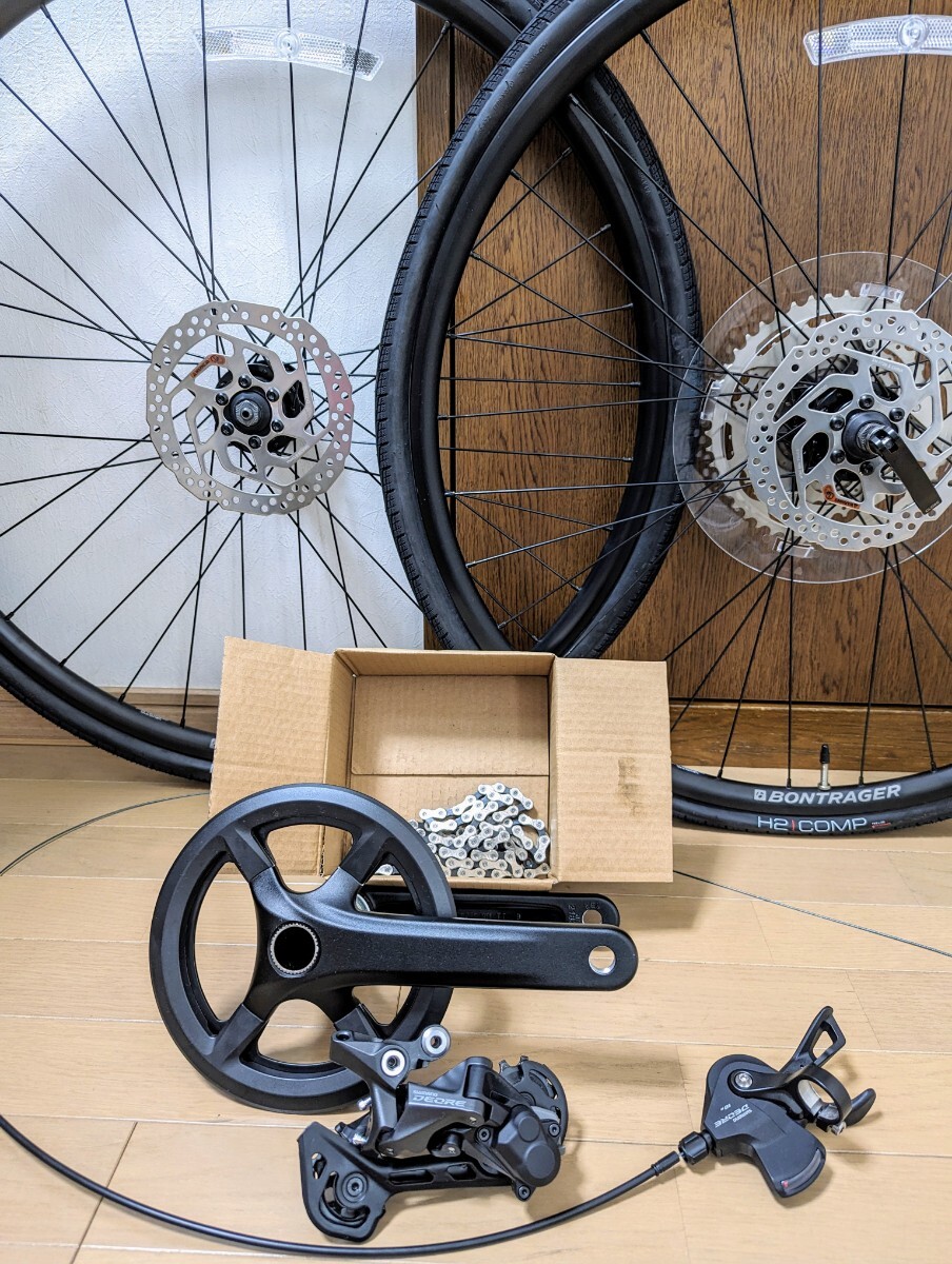 新品、未使用品 豪華9点 ボントレガー ホイール クランク シマノ ディオーレ シフター リヤディレイラー カセットスプロケット