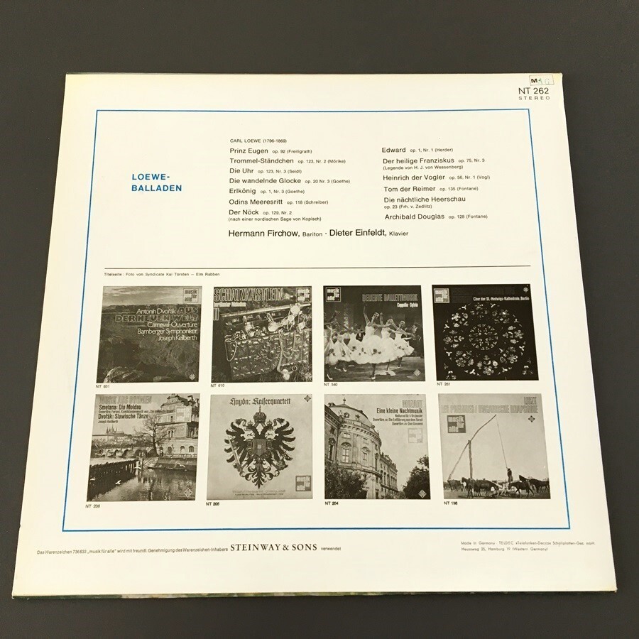 [p44]/. record LP /[ Karl re-ve/ Carl Loewe Balladen / Hermann Firchow / Dieter Einfeldt]/ NT 262