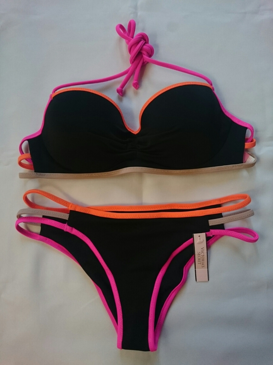  Victoria Secret ⑮ swimsuit wire entering -stroke lapi. ho ruta-&b radio-controller Lien ( black ) on 34A under XS japanese M size about 