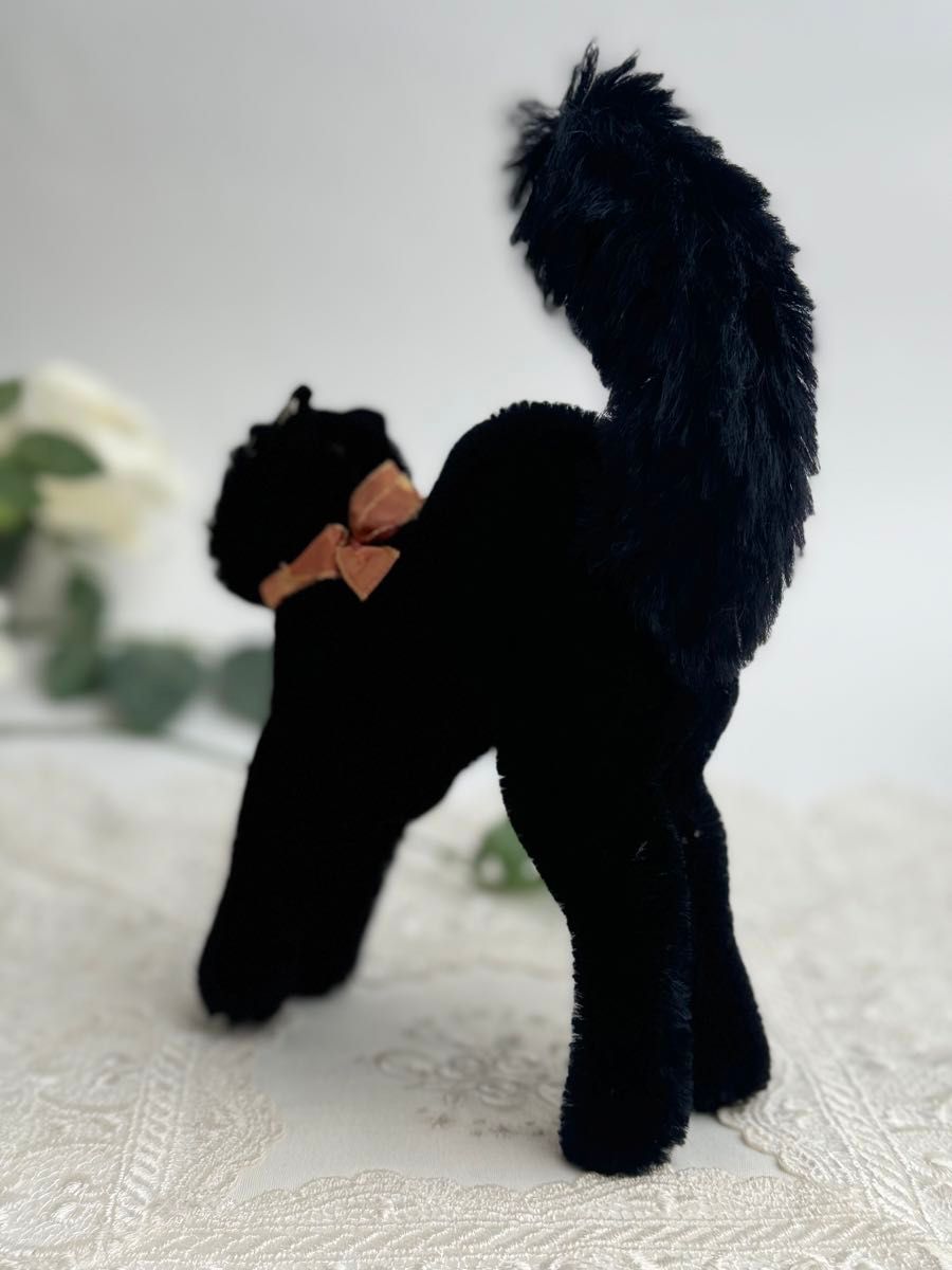 シュタイフ Black Tom Cat 14cm 黒猫/ブラックトムキャット/ネコ