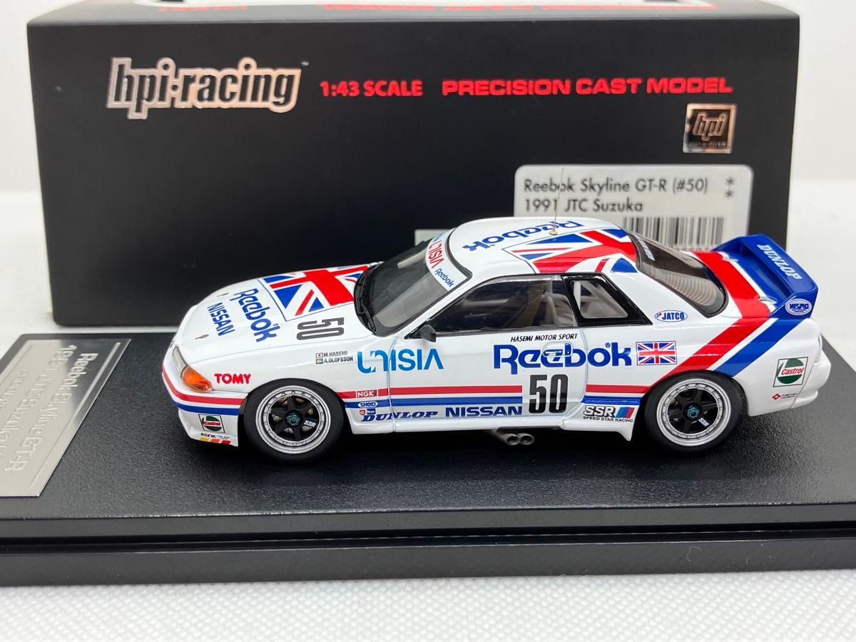 1/43 リーボック スカイライン GT-R #50 長谷見昌弘 1991 JTC 1/43 リーボック スカイライン GT-R #50 長谷見昌弘 1991 JTC