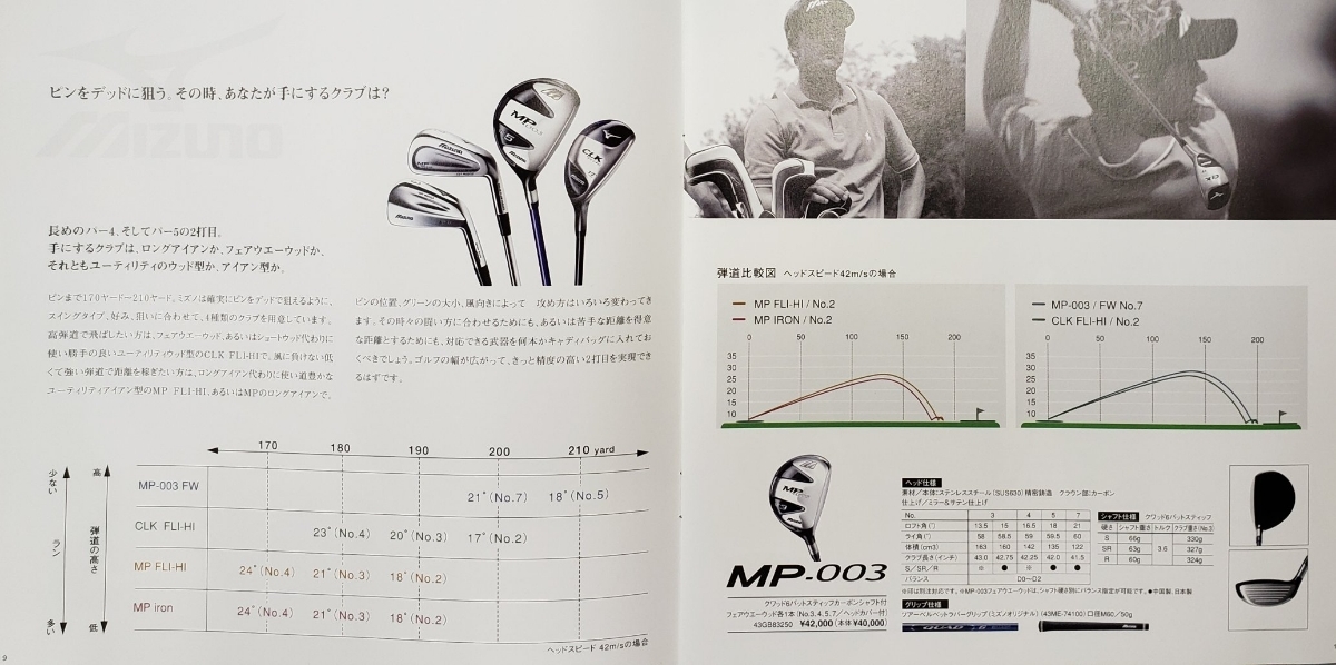 mizuno Mizuno Golf MP series catalog 2006 year 11 month MP425 other 