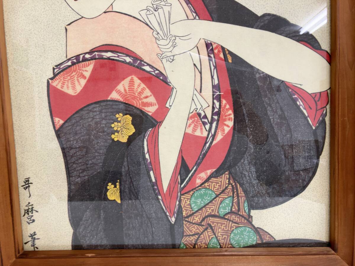 複製 印刷 コピー 喜多川歌麿 美人画 額装 浮世絵 日本画 絵画 item details | Yahoo! JAPAN Auction | One  Map by FROM JAPAN