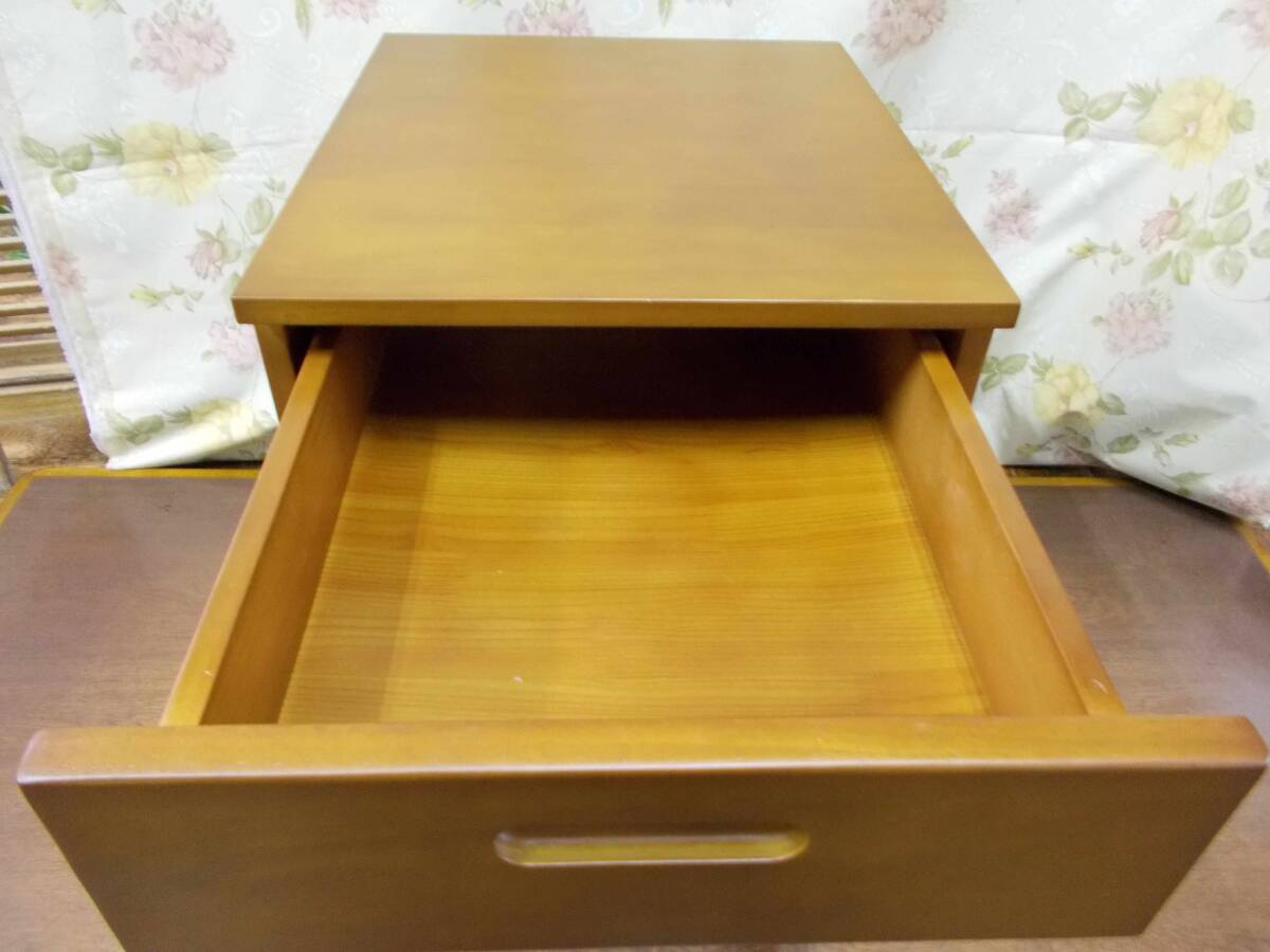 デスクワゴン キャビネット 小引出 ラバー材ムク 展示キズ処分 デスクワゴン キャビネット 小引出 ラバー材ムク 展示キズ処分