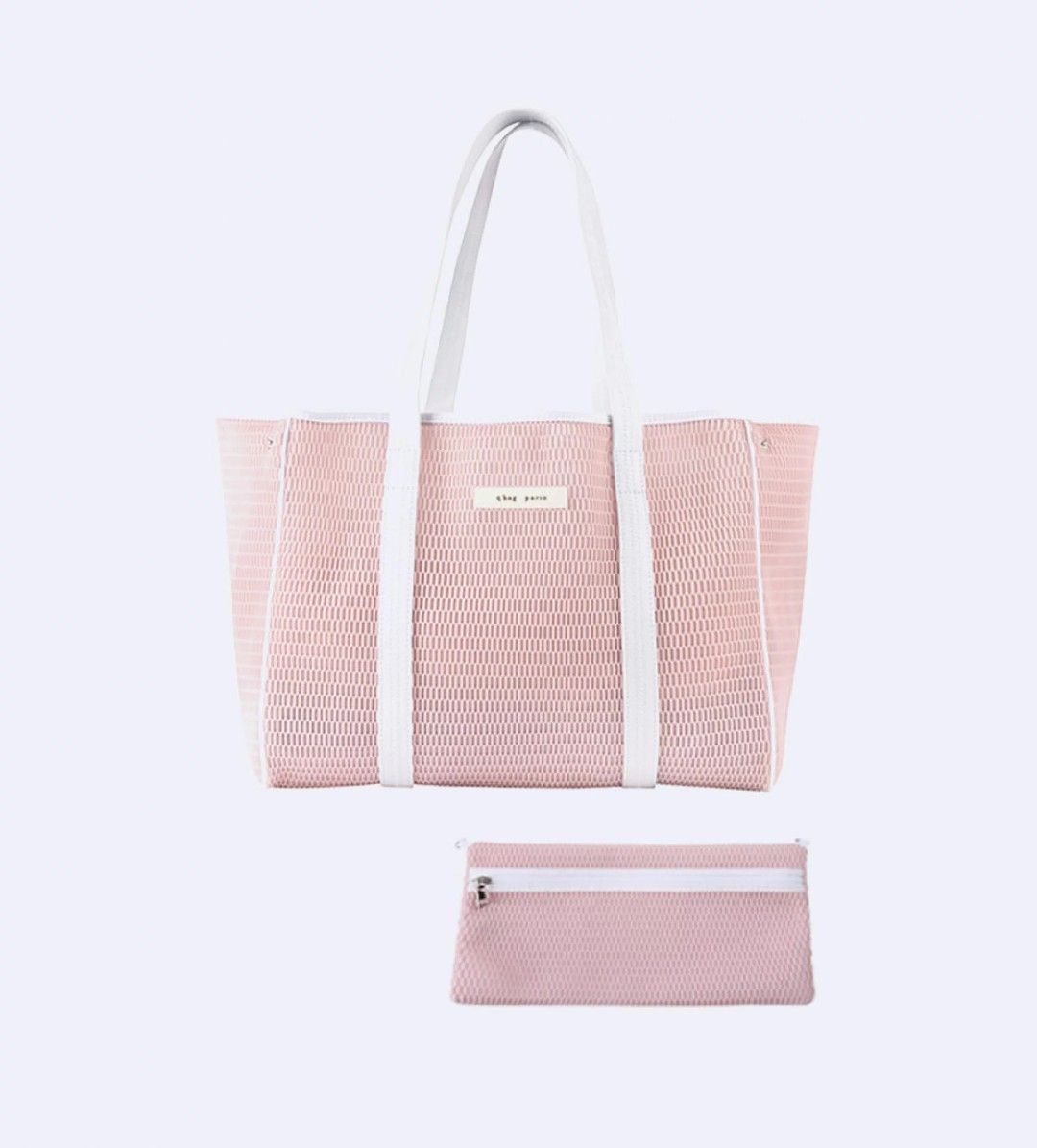 限定値下げ qbag ネスト nest n°1 マザーズバッグ ダスティピンク qbag parisオリジナルポーチ付き