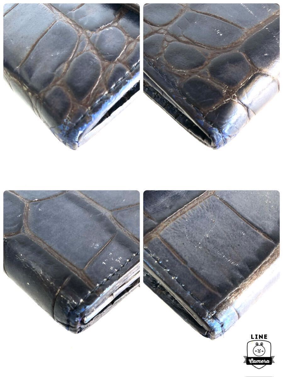A D M J エーディーエムジェー 長財布 クロコ型押しレザー A D M J エーディーエムジェー 長財布 クロコ型押しレザー