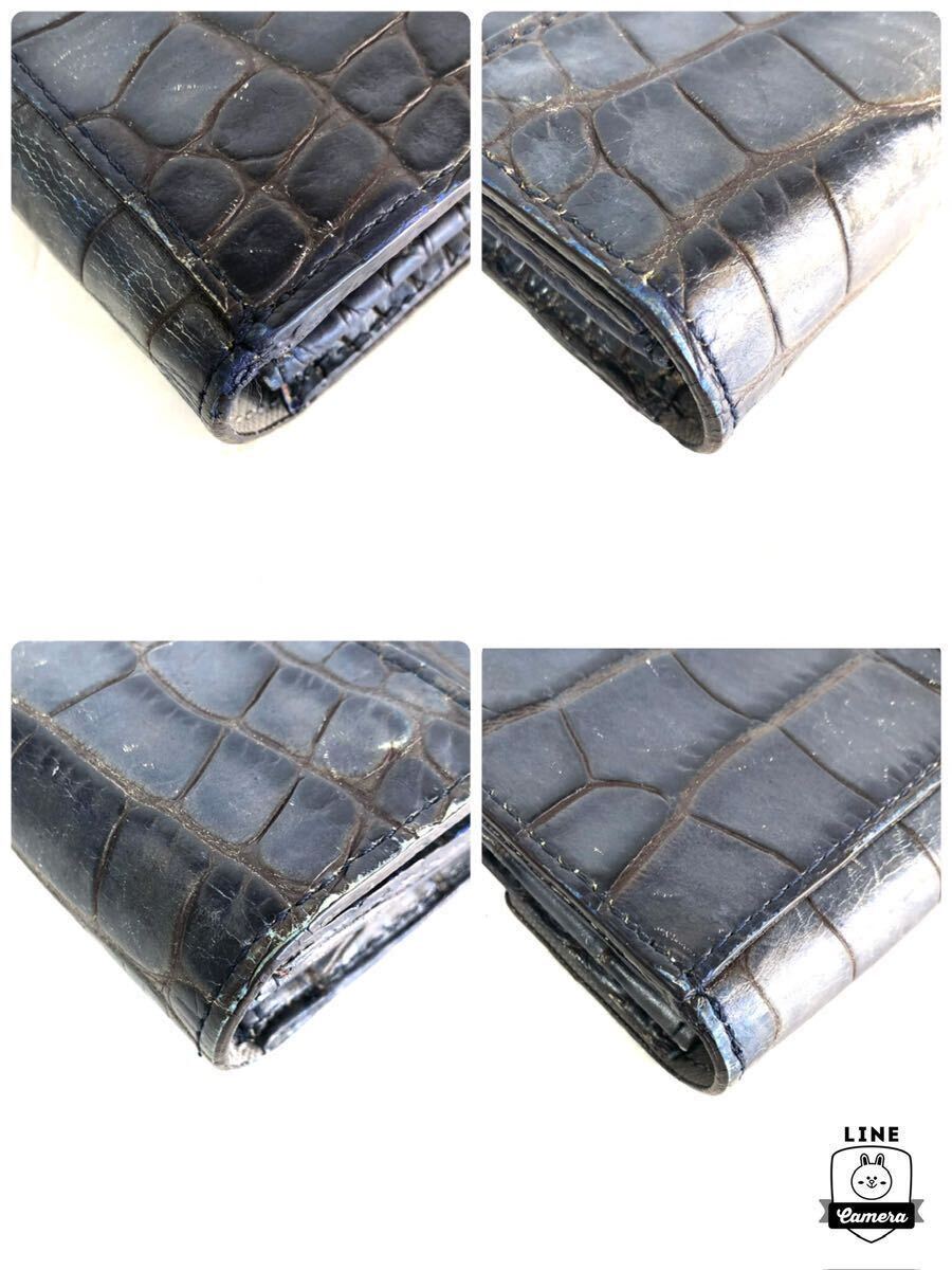 A D M J エーディーエムジェー 長財布 クロコ型押しレザー A D M J エーディーエムジェー 長財布 クロコ型押しレザー