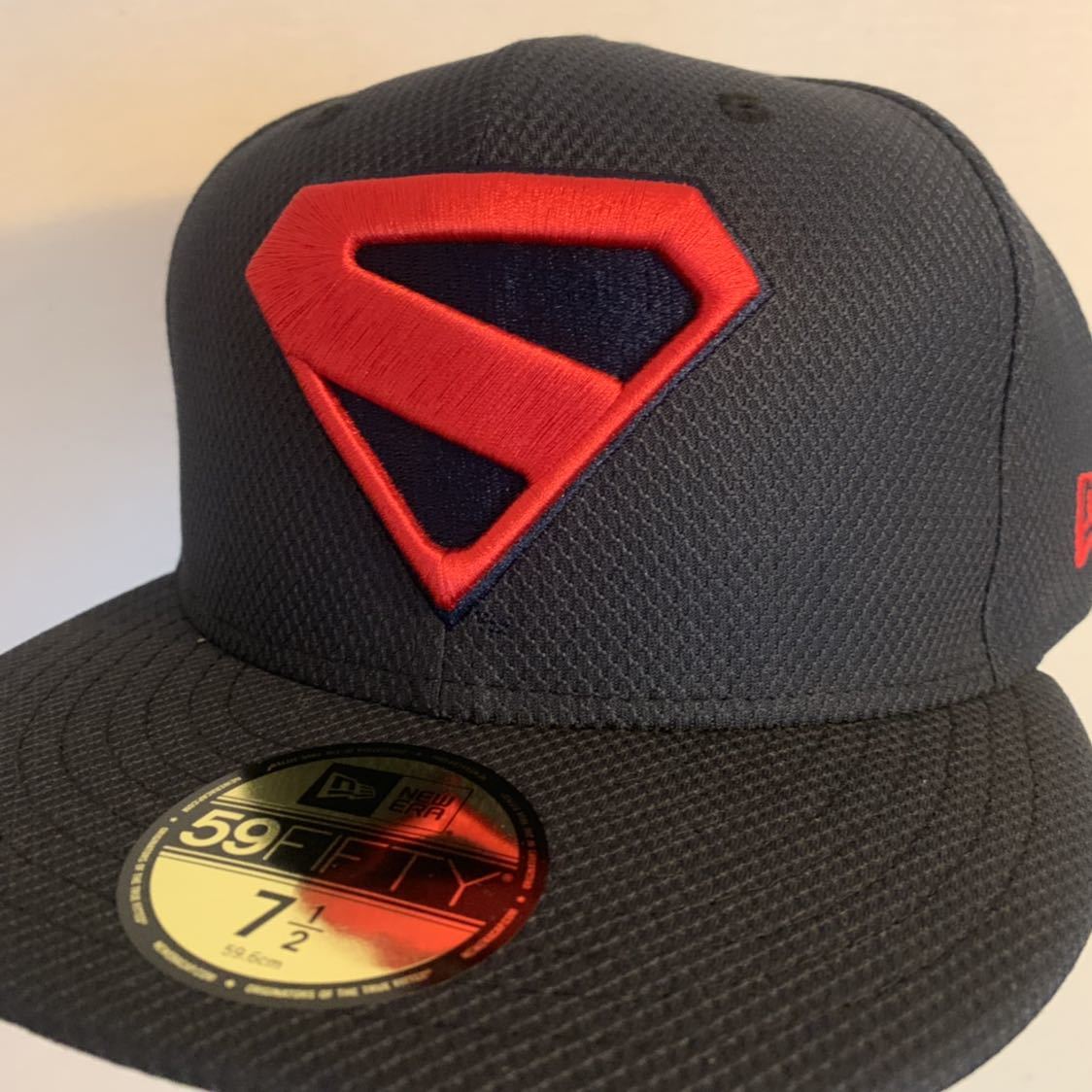 レア DCコミックス スーパーマン ジャスティスリーグ ニューエラ 59FIFTY 7 1/2 ロゴ アメリカ限定 5950 59.6cm バットマン Superman