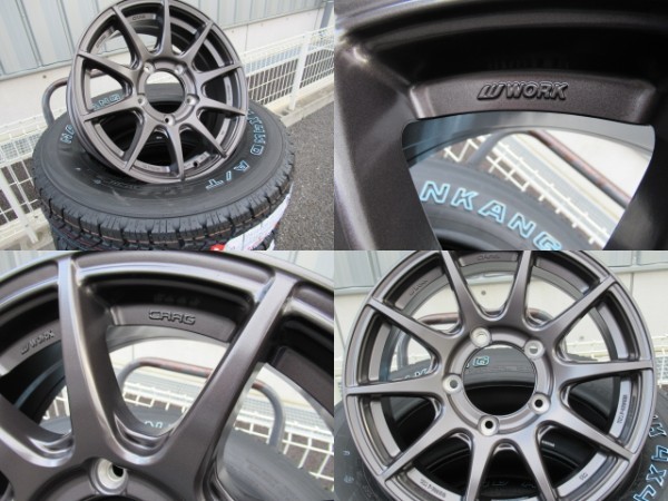 WORK CRAG CSJ 16x5.5 +20 5-139.7 マットガンメタ NANKANG FT-7セット