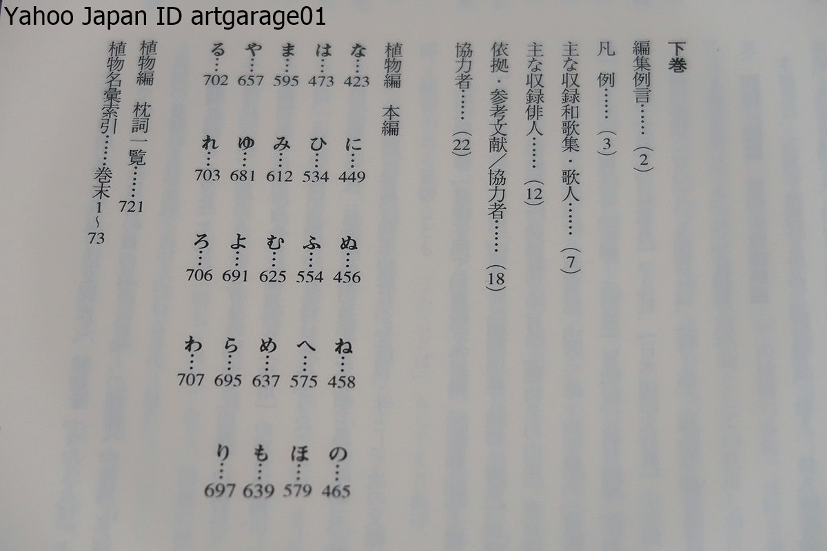 日本yahoo拍賣 樂淘letao代購代標第一品牌 日本うたことば表現辞典 植物編 2冊 万葉から現代の和歌 短歌 俳句1万5000余を分類 収録 植物のうたことばを解説したわが国最大の図説